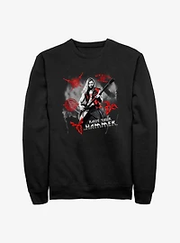 Marvel Thor: Love And Thunder Rock God Raise Your Hammer Sweatshirt