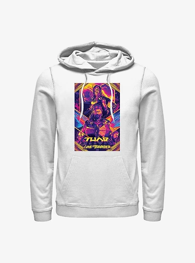 Marvel Thor: Love And Thunder Neon Poster Hoodie