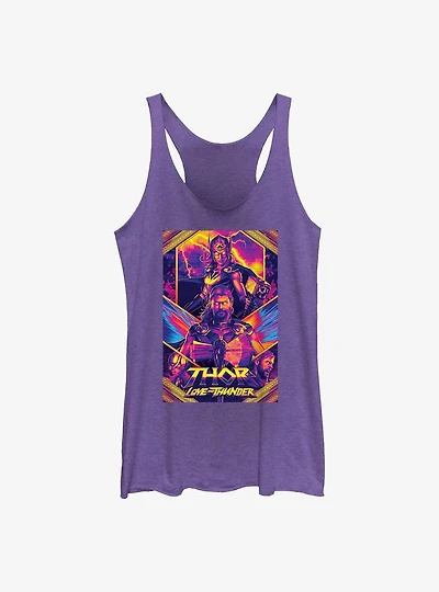 Marvel Thor: Love And Thunder Neon Poster Womens Tank Top