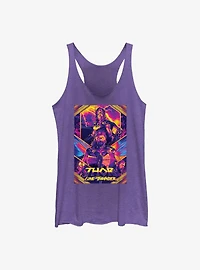 Marvel Thor: Love And Thunder Neon Poster Womens Tank Top