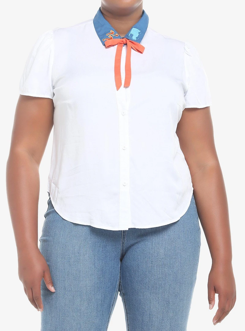 Scooby-Doo! Fred Girls Woven Button-Up Plus Size