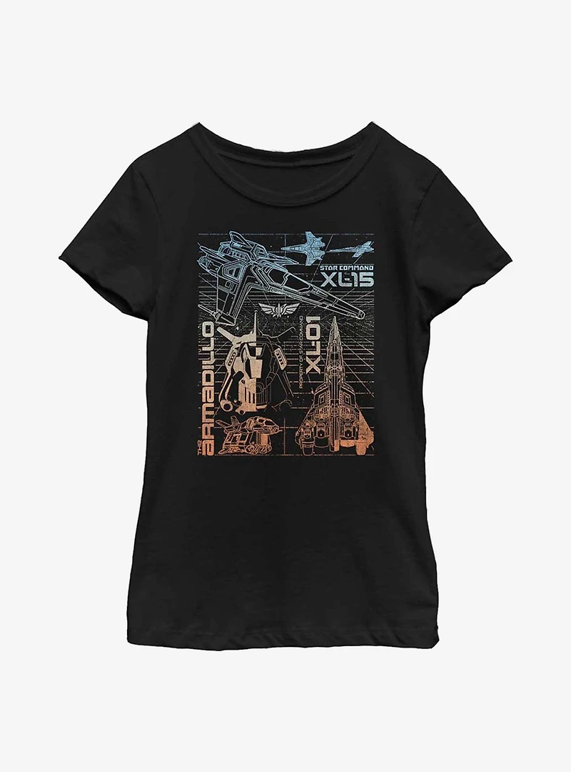 Disney Pixar Lightyear Ships Youth Girls T-Shirt