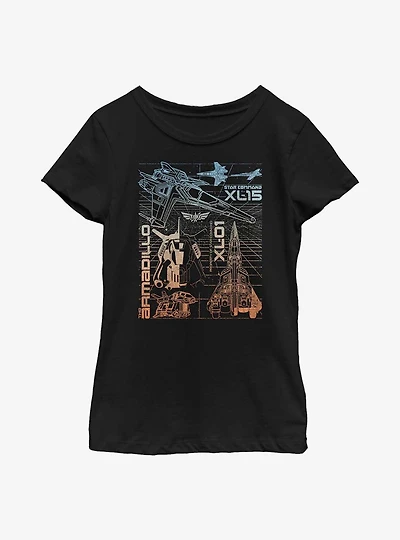 Disney Pixar Lightyear Ships Youth Girls T-Shirt