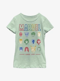 Marvel Avengers Faces Youth Girls T-Shirt