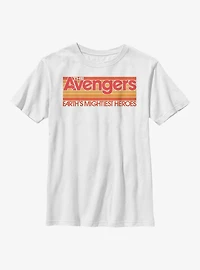 Marvel Avengers Retro Line Title Youth T-Shirt