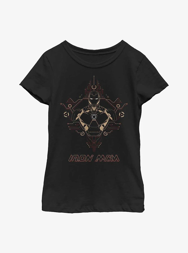 Marvel Iron Man Tech Suit Youth Girls T-Shirt