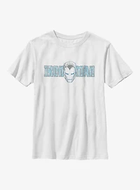 Marvel Iron Man Helmet Sketch Youth T-Shirt