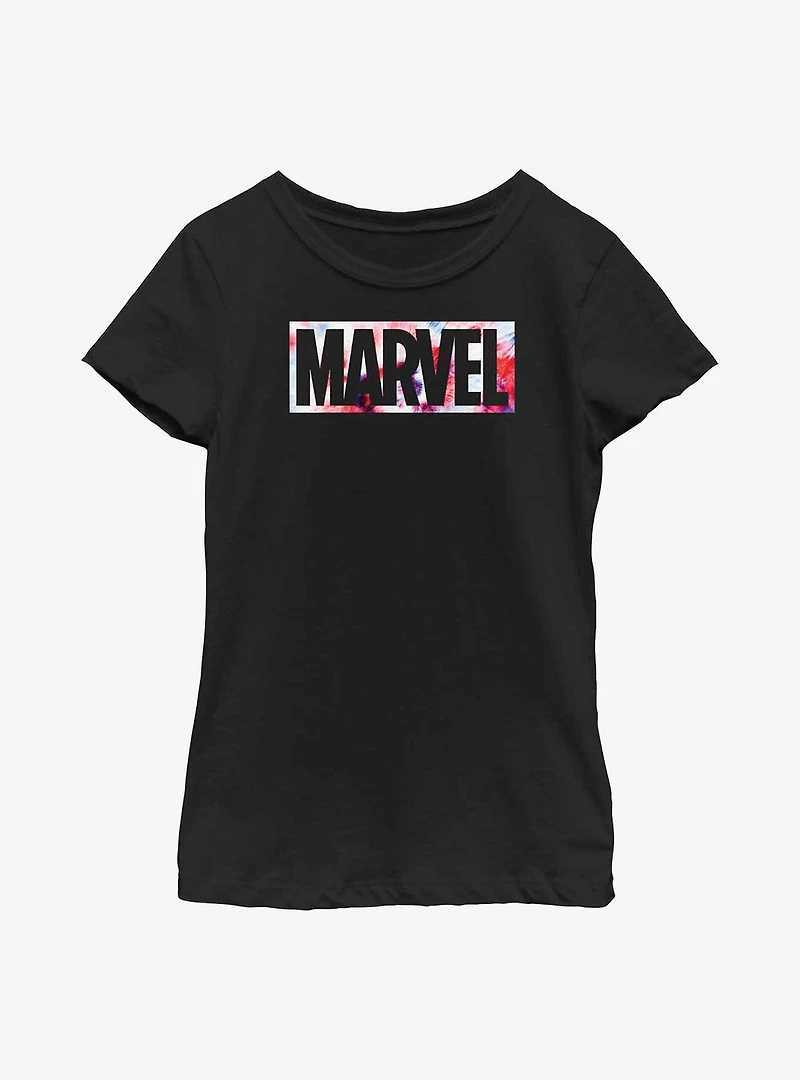 Marvel Tie-Dye Logo Youth Girls T-Shirt
