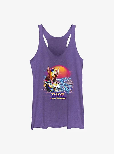 Marvel Thor: Love And Thunder Synthwave Sunset Girl's Tank