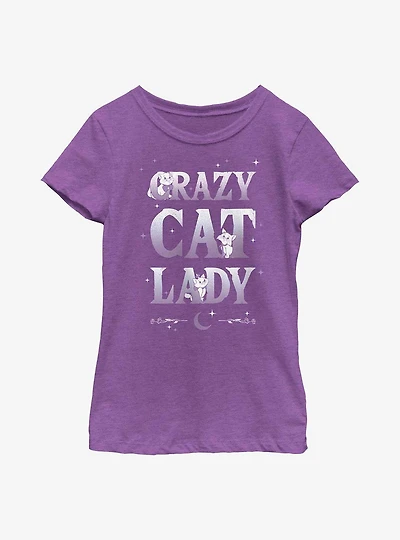 Disney The Aristocats Crazy Cat Lady Youth Girls T-Shirt