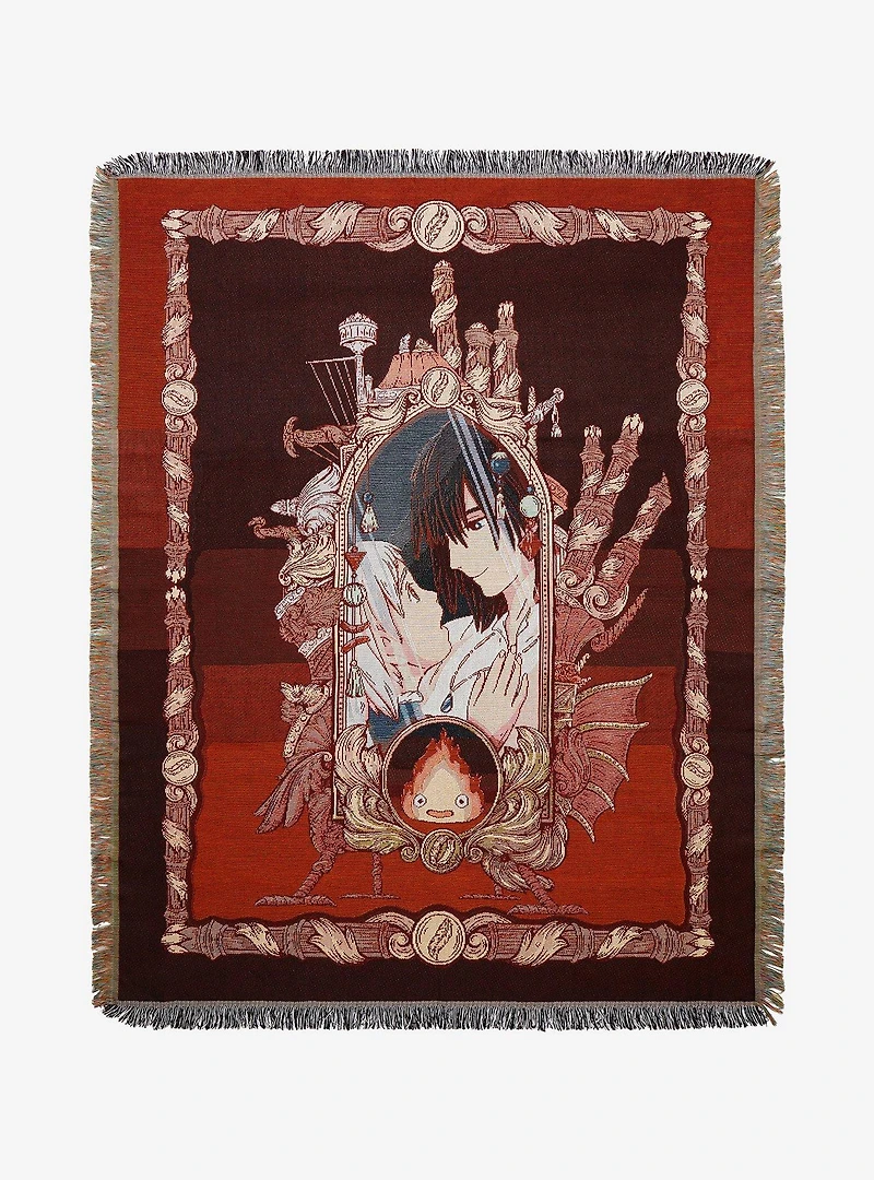 Studio Ghibli Howl's Moving Castle Characters Tapestry Throw - BoxLunch Exclusive