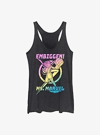 Marvel Ms. Gradient GIrls Raw Edge Tank
