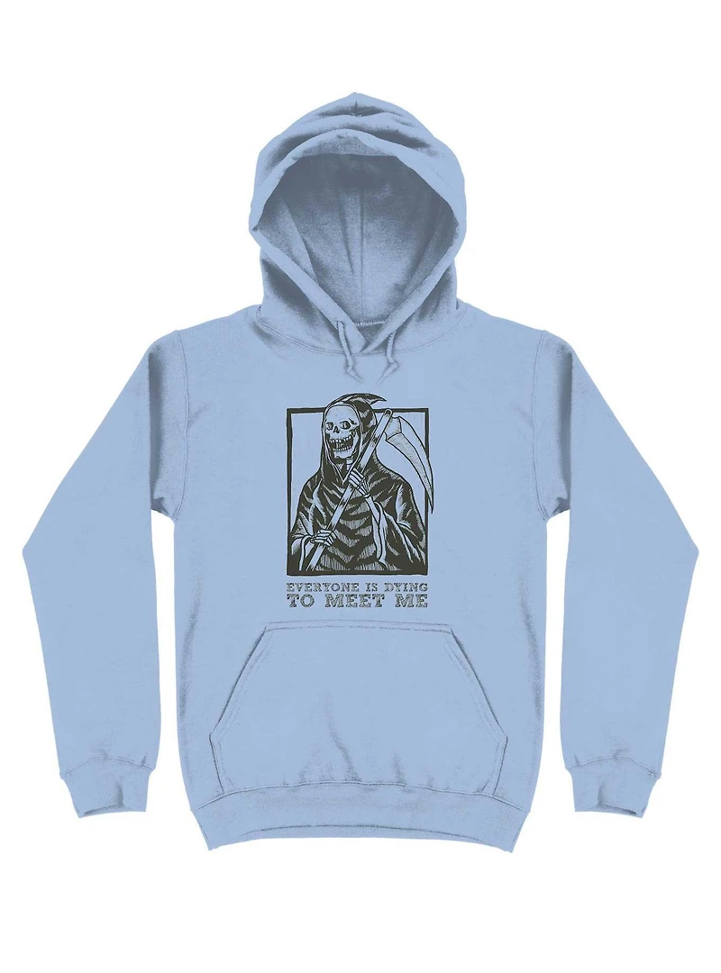 Gothic Grim Reaper Design Hoodie