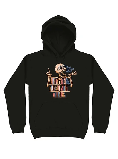 Skeleton Shelf Book Lover Hoodie