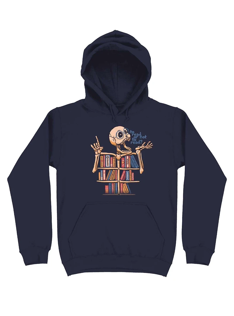 Skeleton Shelf Book Lover Hoodie