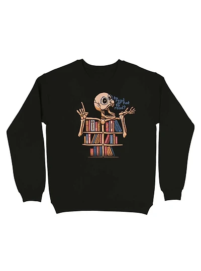 Skeleton Shelf Book Lover Sweatshirt