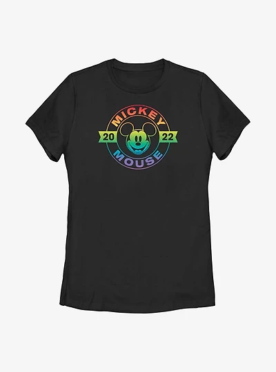 Disney Mickey Mouse Rainbow Badge T-Shirt