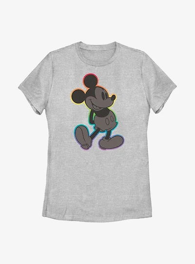Disney Mickey Mouse Rainbow Outline T-Shirt