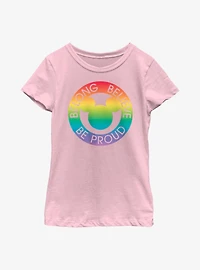 Disney Mickey Mouse Belong Believe Be Proud Youth T-Shirt