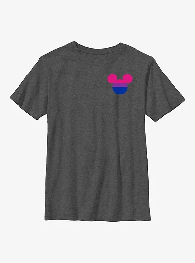 Disney Mickey Mouse Bisexual Pride Ears Youth T-Shirt