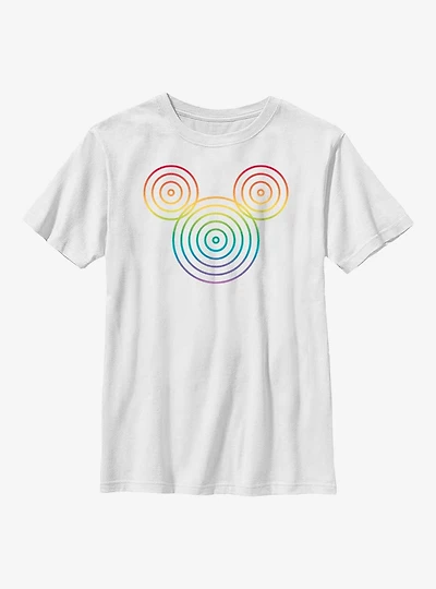 Disney Mickey Mouse Rainbow Circles Youth T-Shirt