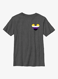 Disney Mickey Mouse Nonbinary Badge Youth T-Shirt