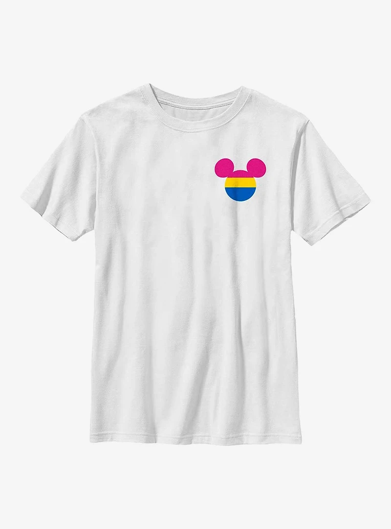 Disney Mickey Mouse Pansexual Badge Youth T-Shirt