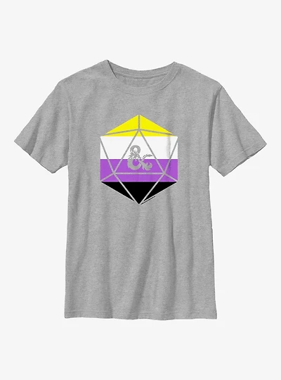 Dungeons And Dragons Non Binary D20 Youth T-Shirt
