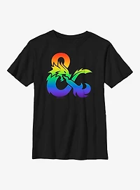 Dungeons And Dragons Pride Gradient Logo Youth T-Shirt