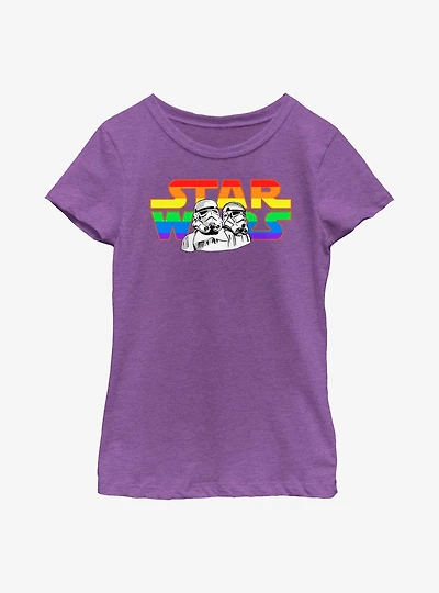 Star Wars Logo And Stormtroopers Youth T-Shirt