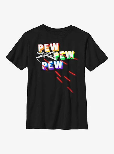 Star Wars Pew Rainbows Youth T-Shirt