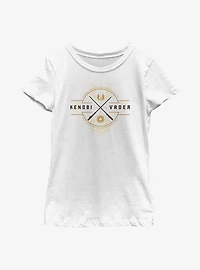 Star Wars Obi-Wan Kenobi Light Saber Crest Youth Girls T-Shirt