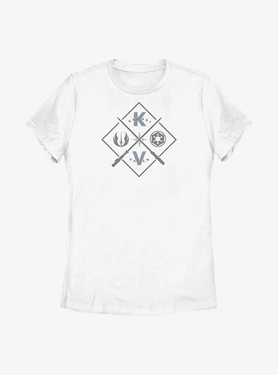 Star Wars Obi-Wan Kenobi Resistance Empire Crest Womens T-Shirt
