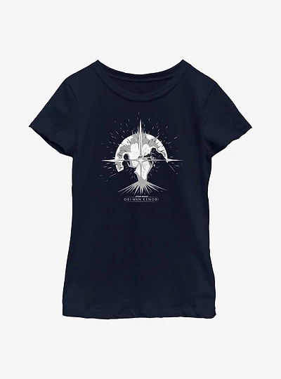 Star Wars Obi-Wan Kenobi Explosive Duel Graphic Youth Girls T-Shirt