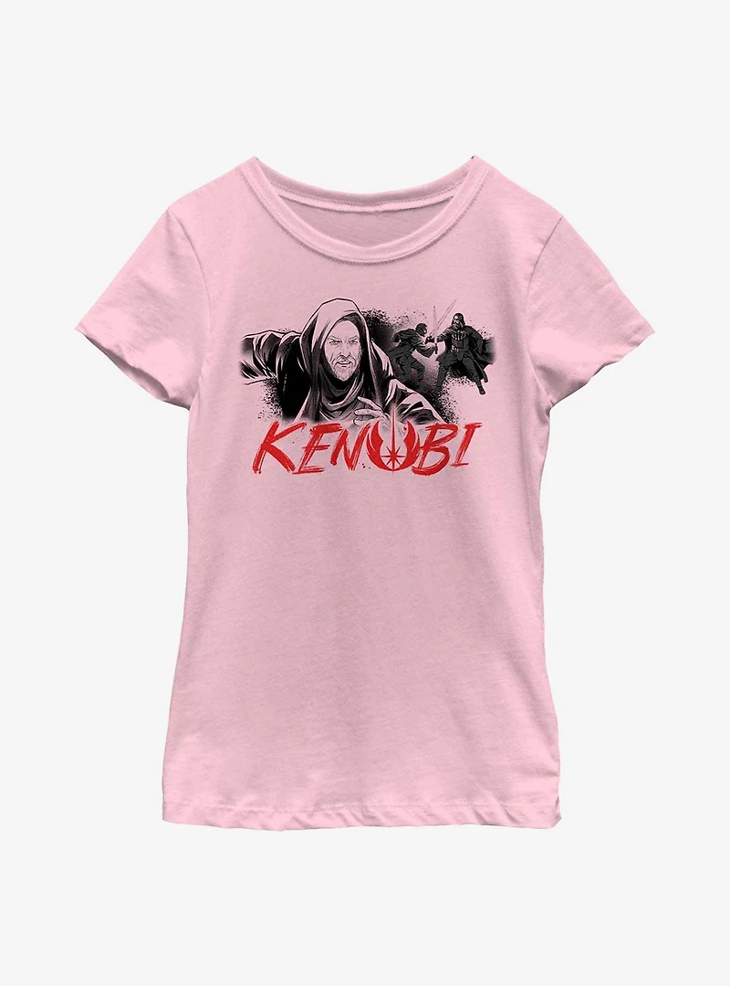 Star Wars Obi-Wan Kenobi Script Youth Girls T-Shirt
