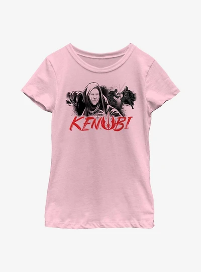 Star Wars Obi-Wan Kenobi Script Youth Girls T-Shirt