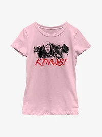Star Wars Obi-Wan Kenobi Script Youth Girls T-Shirt