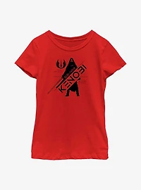 Star Wars Obi-Wan Kenobi Silhouette Youth Girls T-Shirt