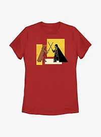 Star Wars Obi-Wan Kenobi Blocky Vader Vs Womens T-Shirt