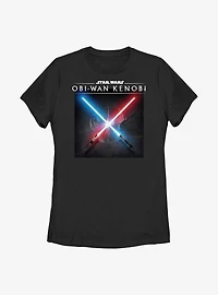 Star Wars Obi-Wan Kenobi Light Saber Clash Womens T-Shirt