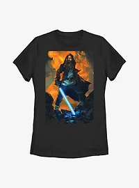 Star Wars Obi-Wan Kenobi Paint Womens T-Shirt