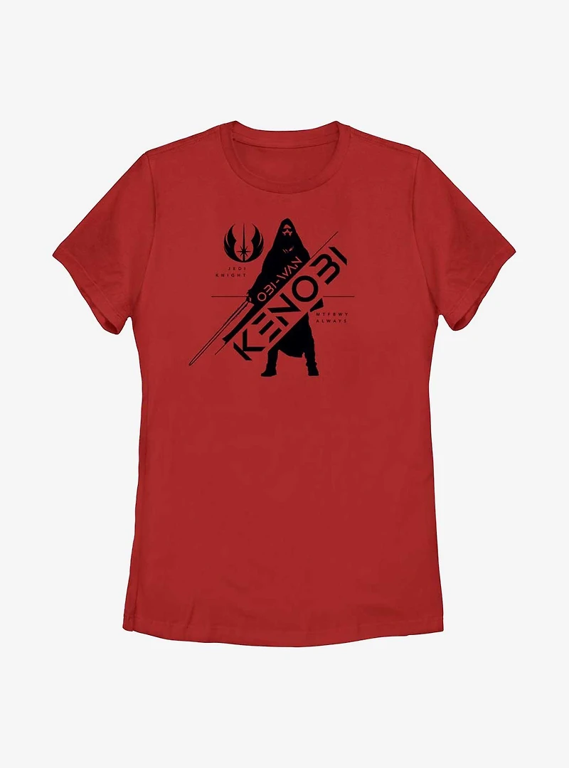 Star Wars Obi-Wan Kenobi Silhouette Womens T-Shirt