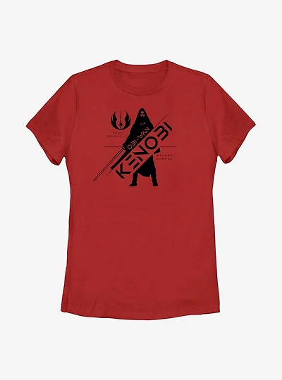 Star Wars Obi-Wan Kenobi Silhouette Womens T-Shirt