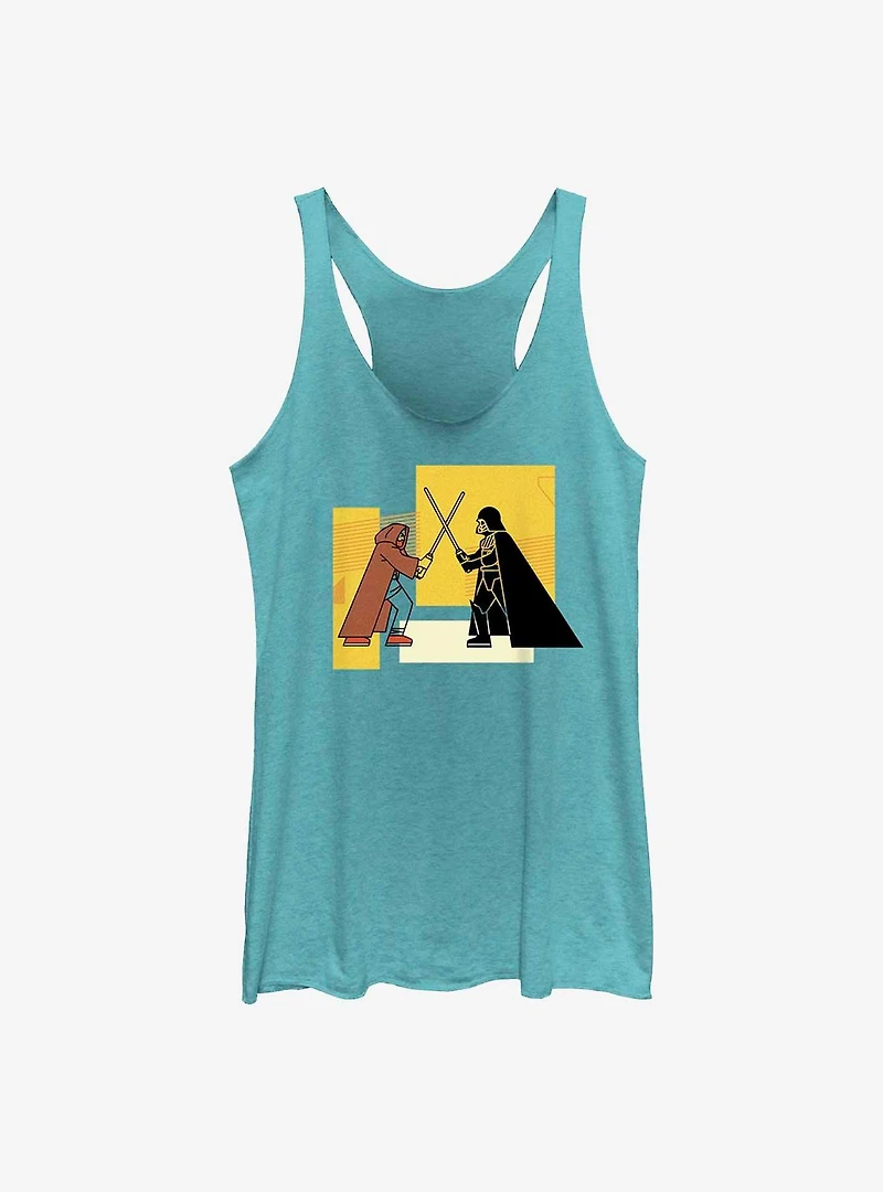 Star Wars Obi-Wan Kenobi Blocky Vader Vs Womens Tank Top