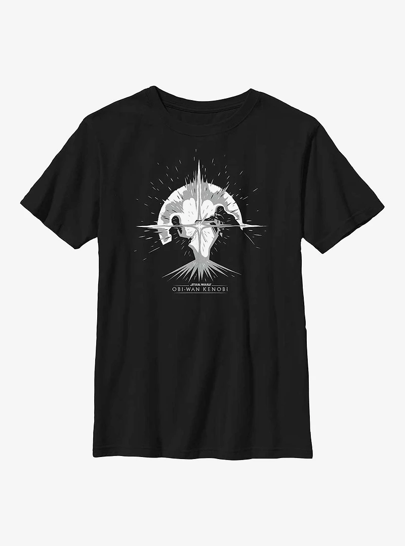 Star Wars Obi-Wan Kenobi Explosive Duel Graphic Youth T-Shirt