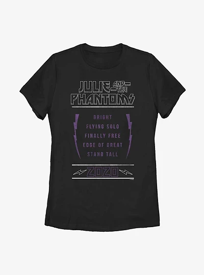 Julie And The Phantoms Set List Womens T-Shirt