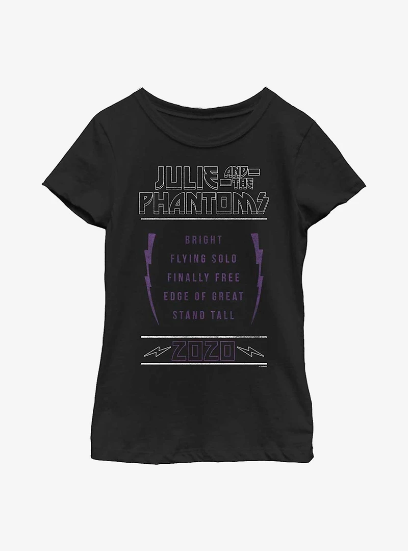 Julie And The Phantoms Set List Youth Girls T-Shirt