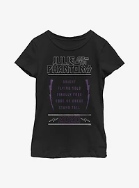 Julie And The Phantoms Set List Youth Girls T-Shirt