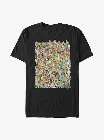 The Simpsons All Of Springfield Heavyweight T-Shirt
