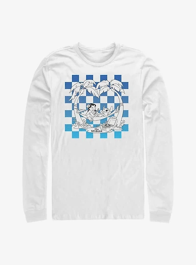 Disney Lilo & Stitch Duo Checkered Long-Sleeve T-Shirt